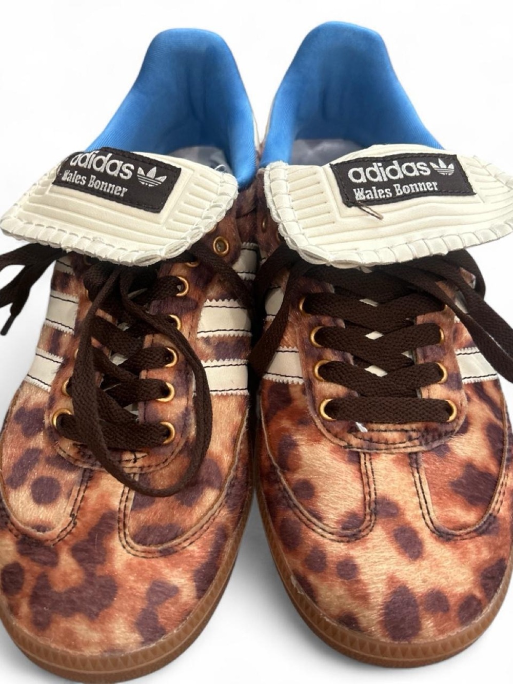 adidas Wales Bonner Leopard Print Sneakers - Brown & Blue